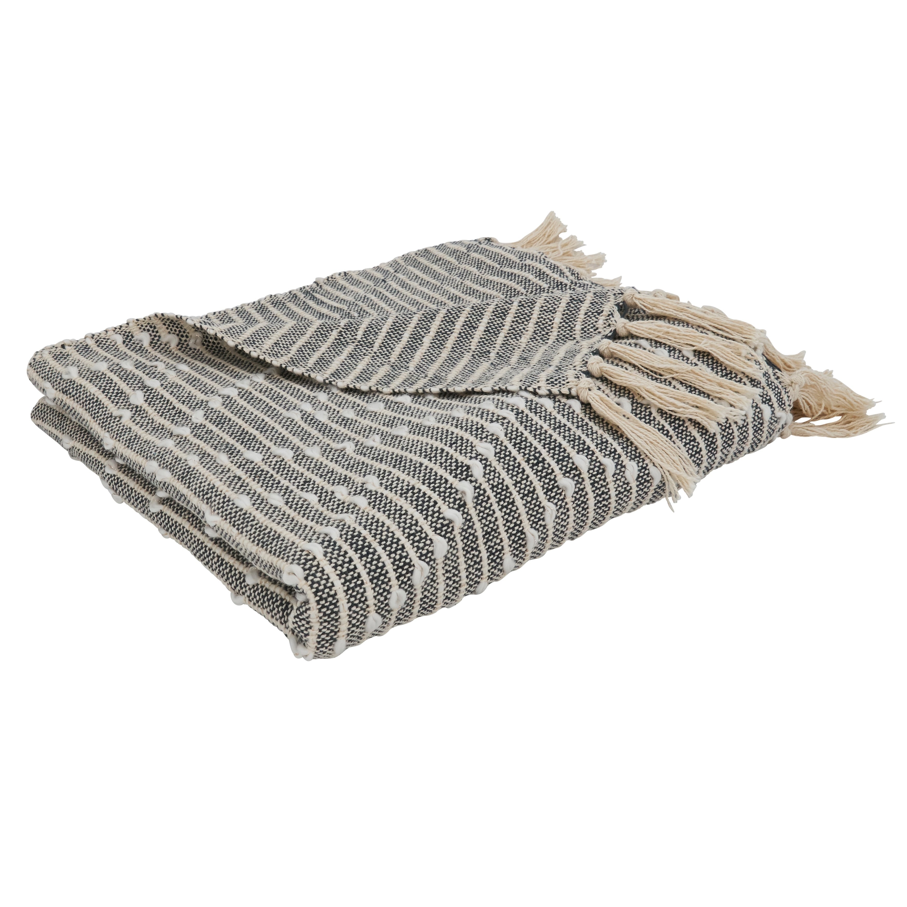 Woven Throw Blanket With Diamond Design