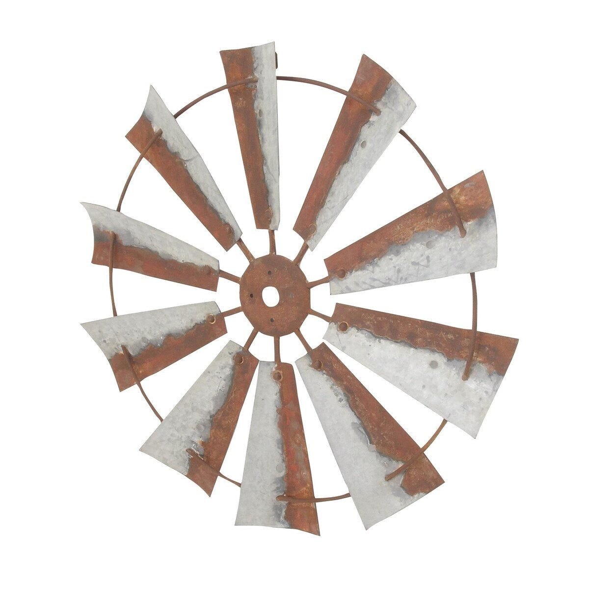 Metal Windmill Indoor Outdoor Home Wall Decor - Roche River Decor