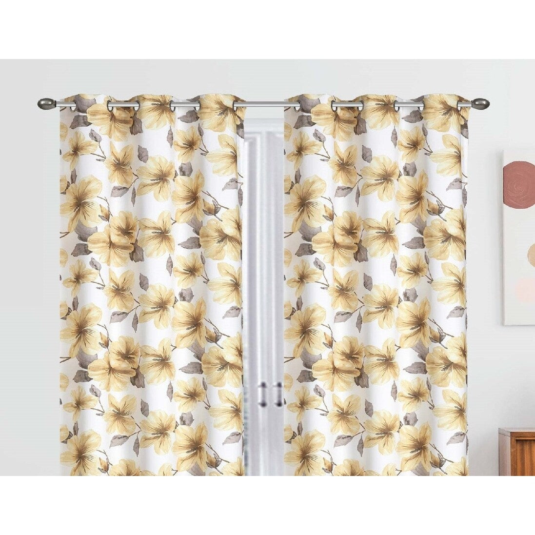 J&V Textiles Margaret Joseph Floral Grommet Blackout Curtain Panels (Set of 2)