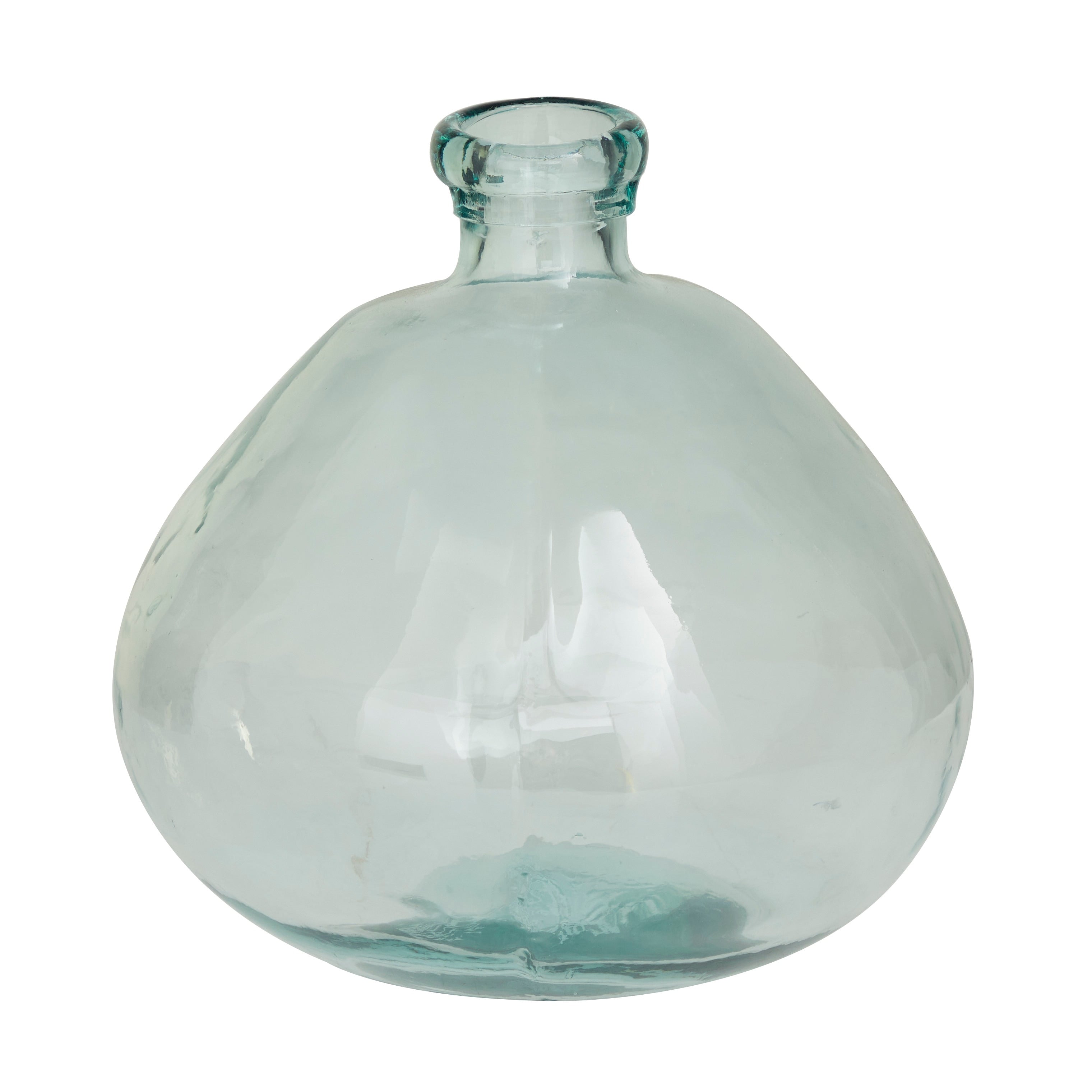 Recycled Glass Bottle Vase Collection Made in Spain - Multiple Sizes - Clear, Blue, Teal, Green