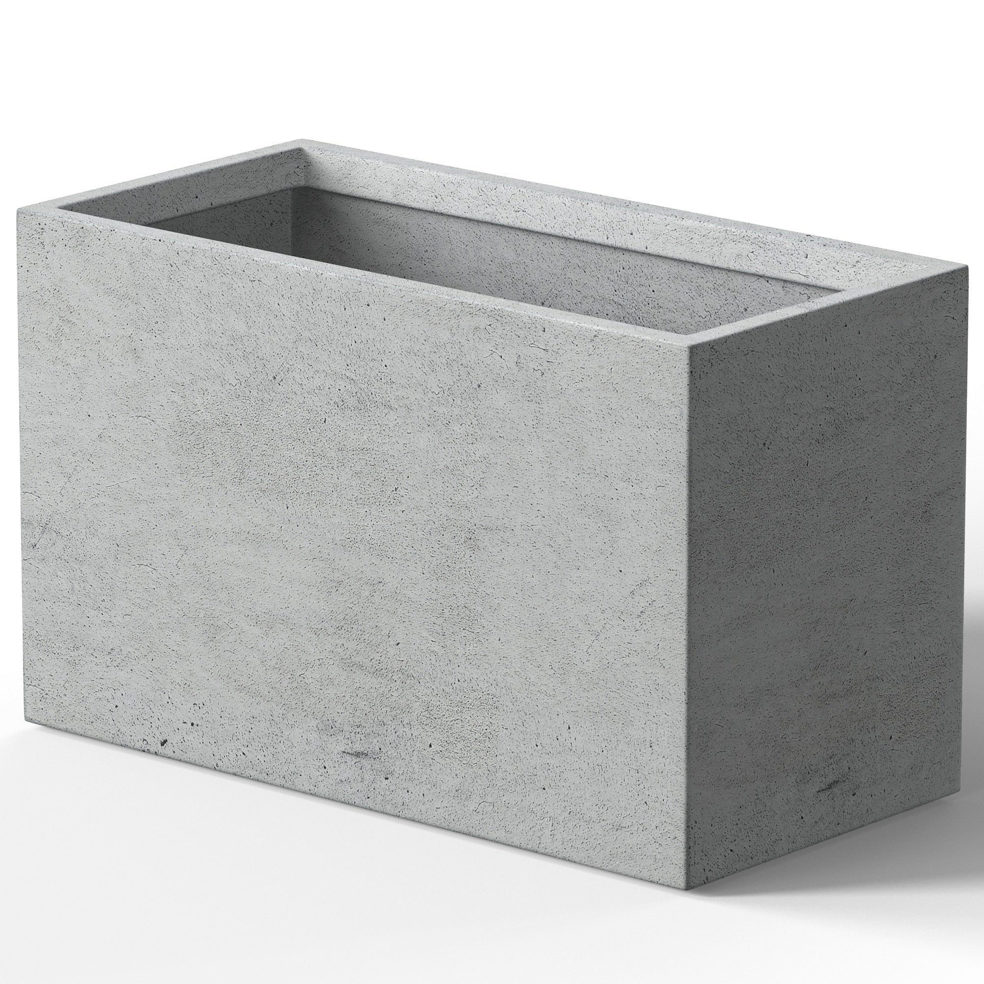 Tall Concrete Rectangle Plant Boxes / Large Indoor and Outdoor Flower Planters