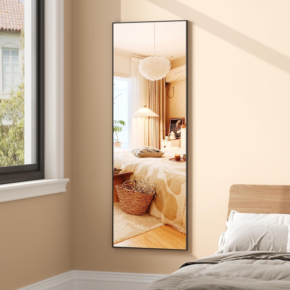 Full Length Door Mirror 47x18 Wall Mounted Mirror - Silver_47*18