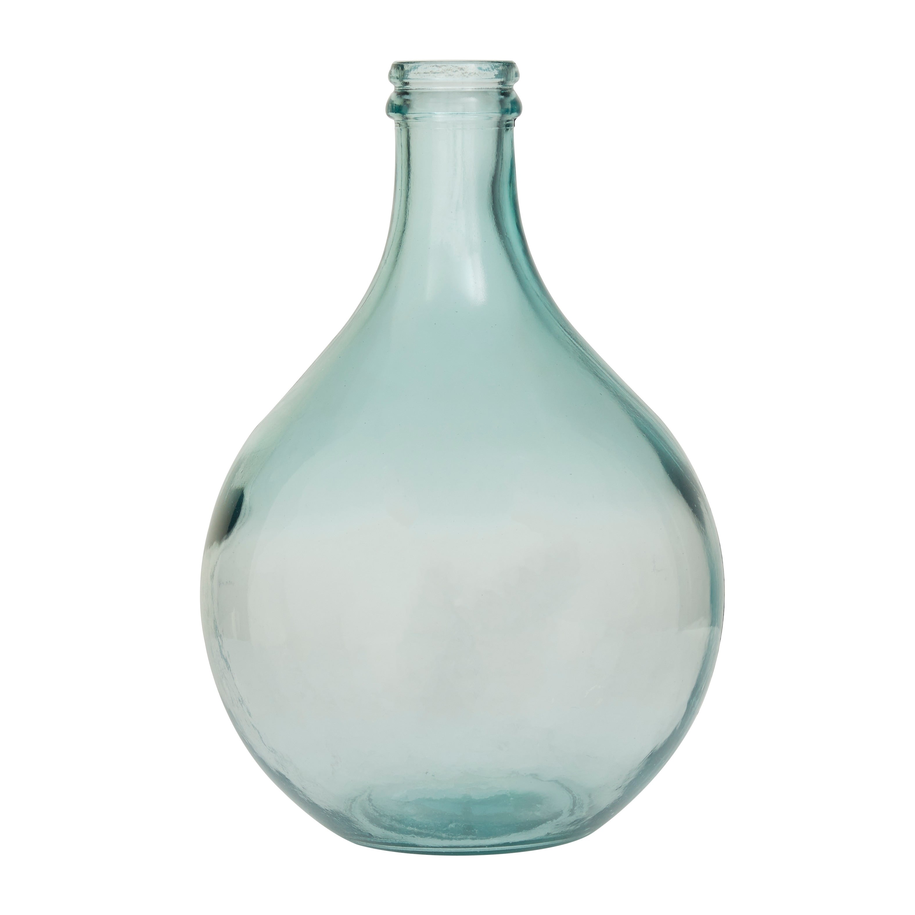 Recycled Glass Bottle Vase Collection Made in Spain - Multiple Sizes - Clear, Blue, Teal, Green