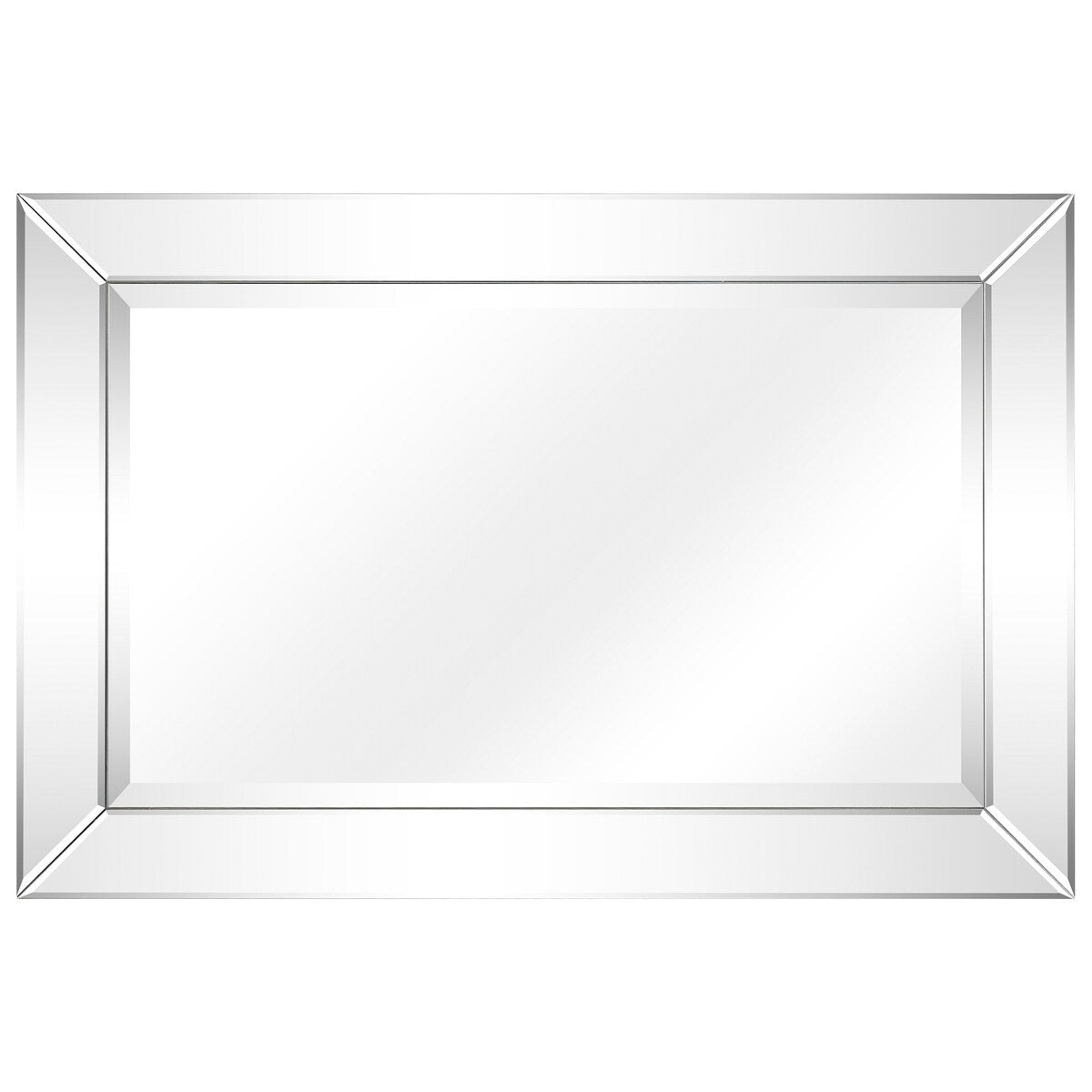 Beveled Rectangular Clear HD Wall Mounted Mirror for Bathroom, Bedroom, 3 sizes