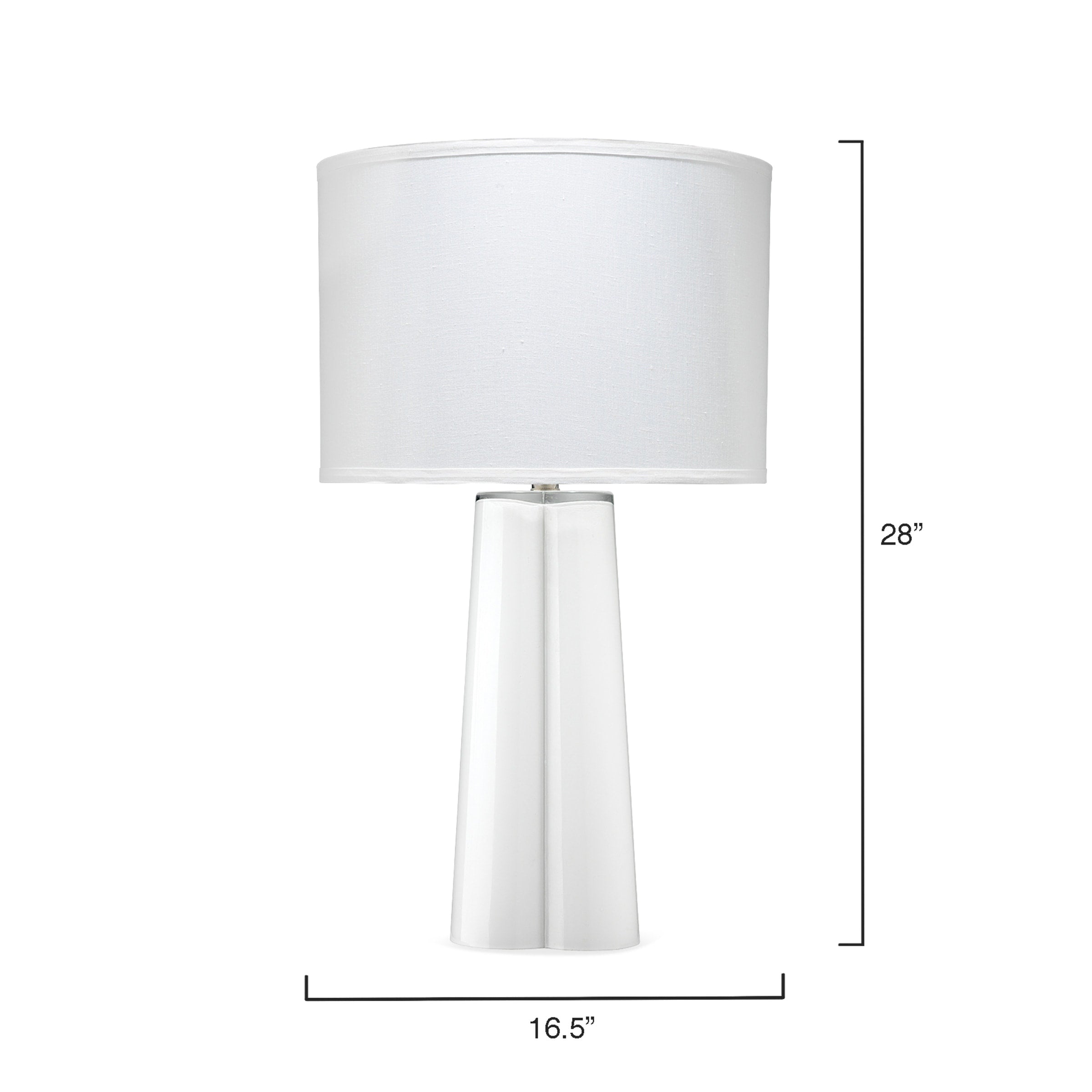 Alden Décor Neysa Glass Table Lamp, White