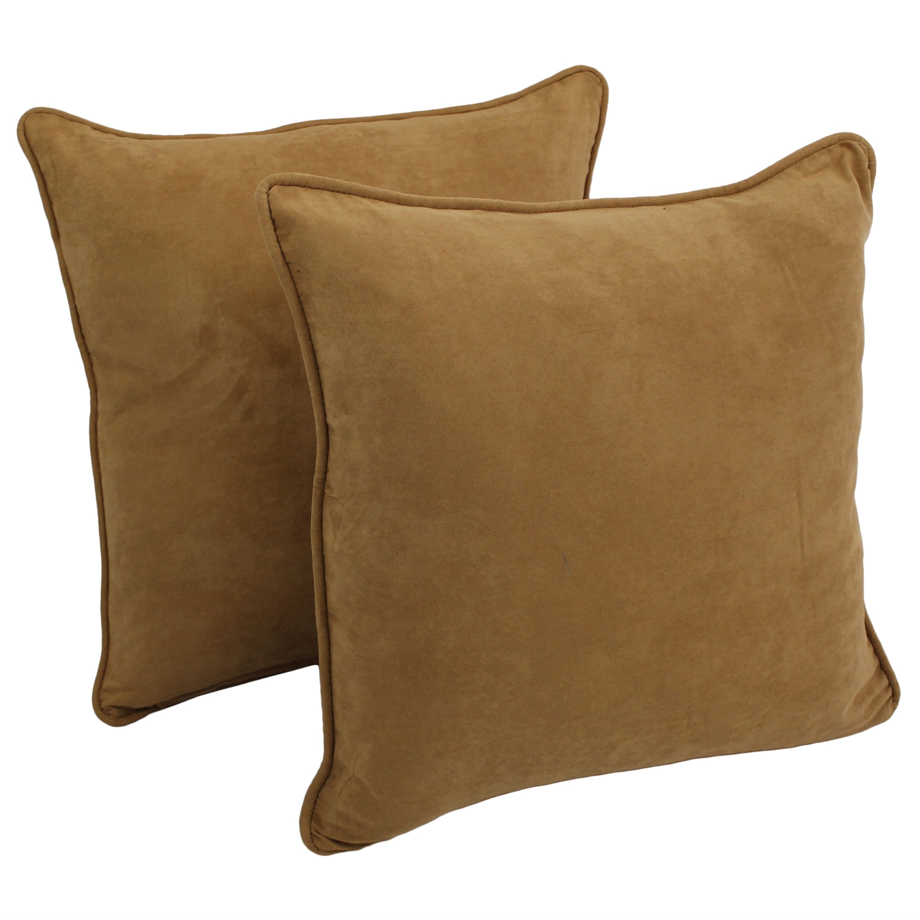 Blazing Needles 25-in. Square Microsuede Throw Pillows (Set of 2)