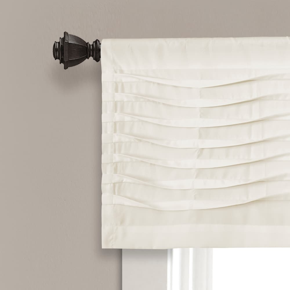 Porch & Den Kinnaman Wave Texture Window Curtain Valance - 18l x 52w - 18l x 52w