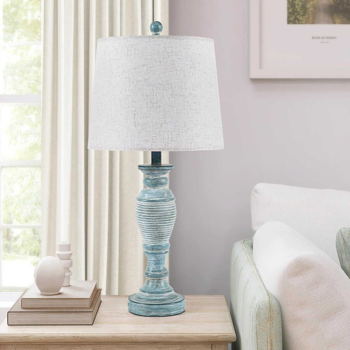 Farmhouse Table Lamps Set of 2, 3 Way Dimmable