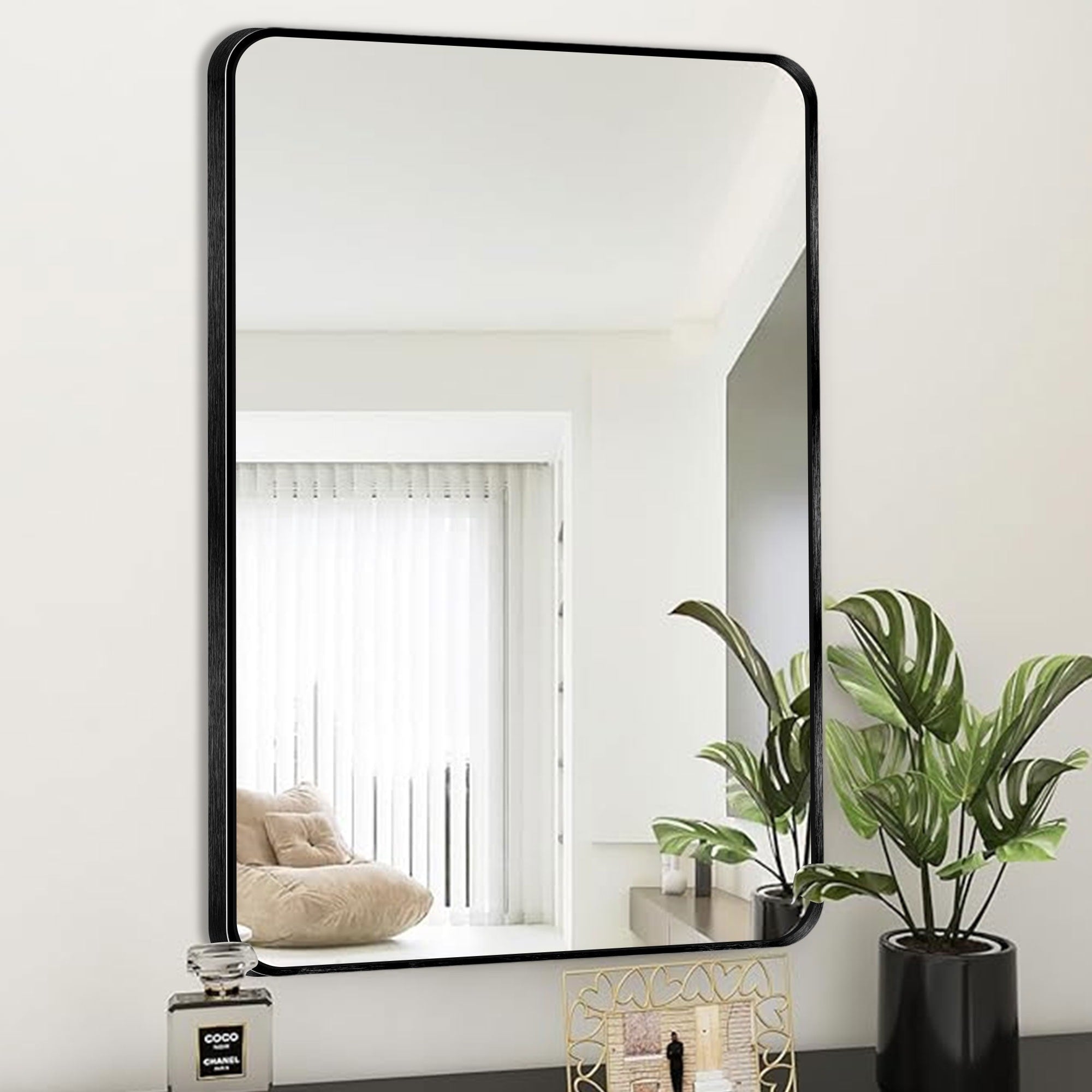 Wall Mount Bathroom Rectangle Vanity Mirror (Horizontal/Vertical)