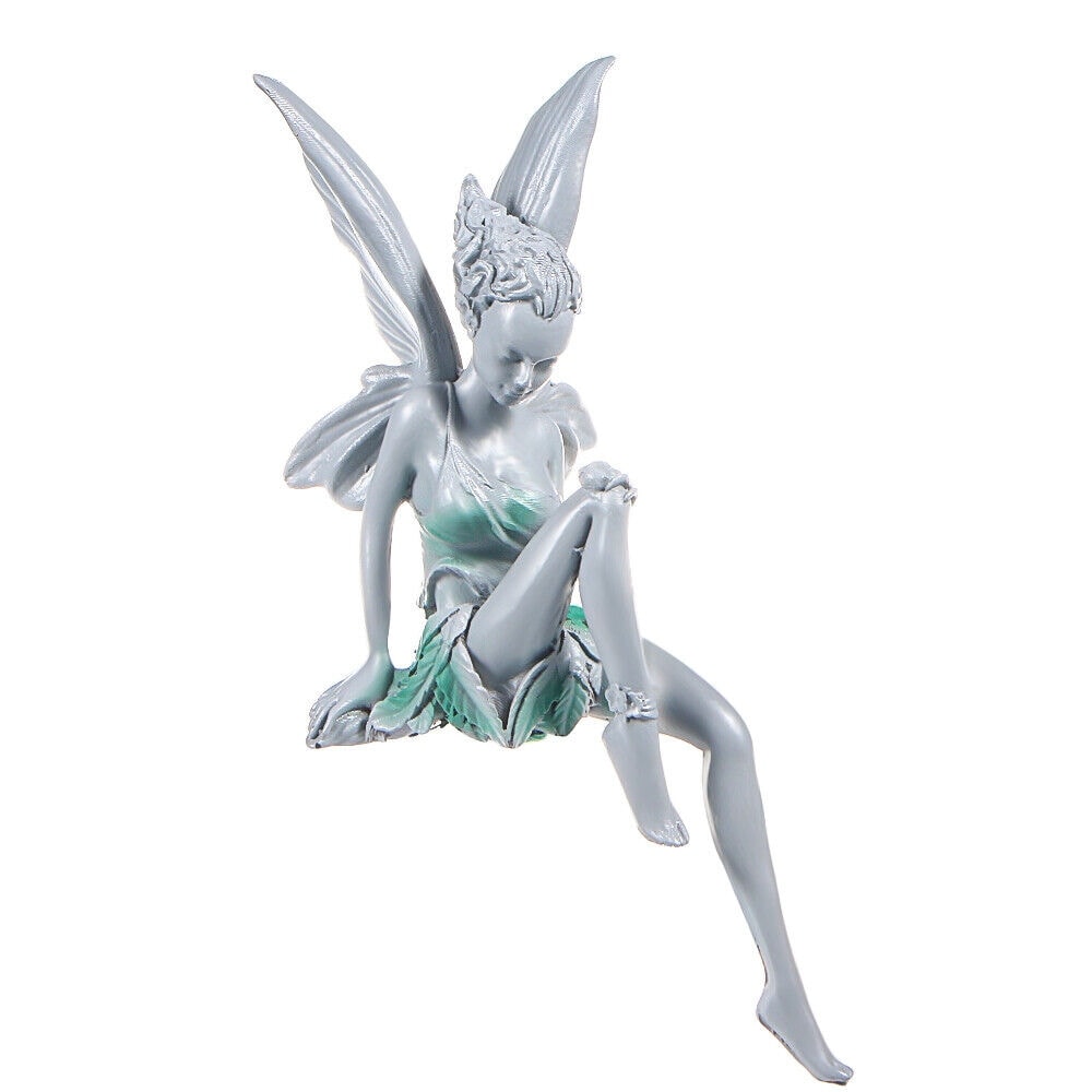 Flower Fairy Garden Sculpture - Resin Sitting Statue Craft