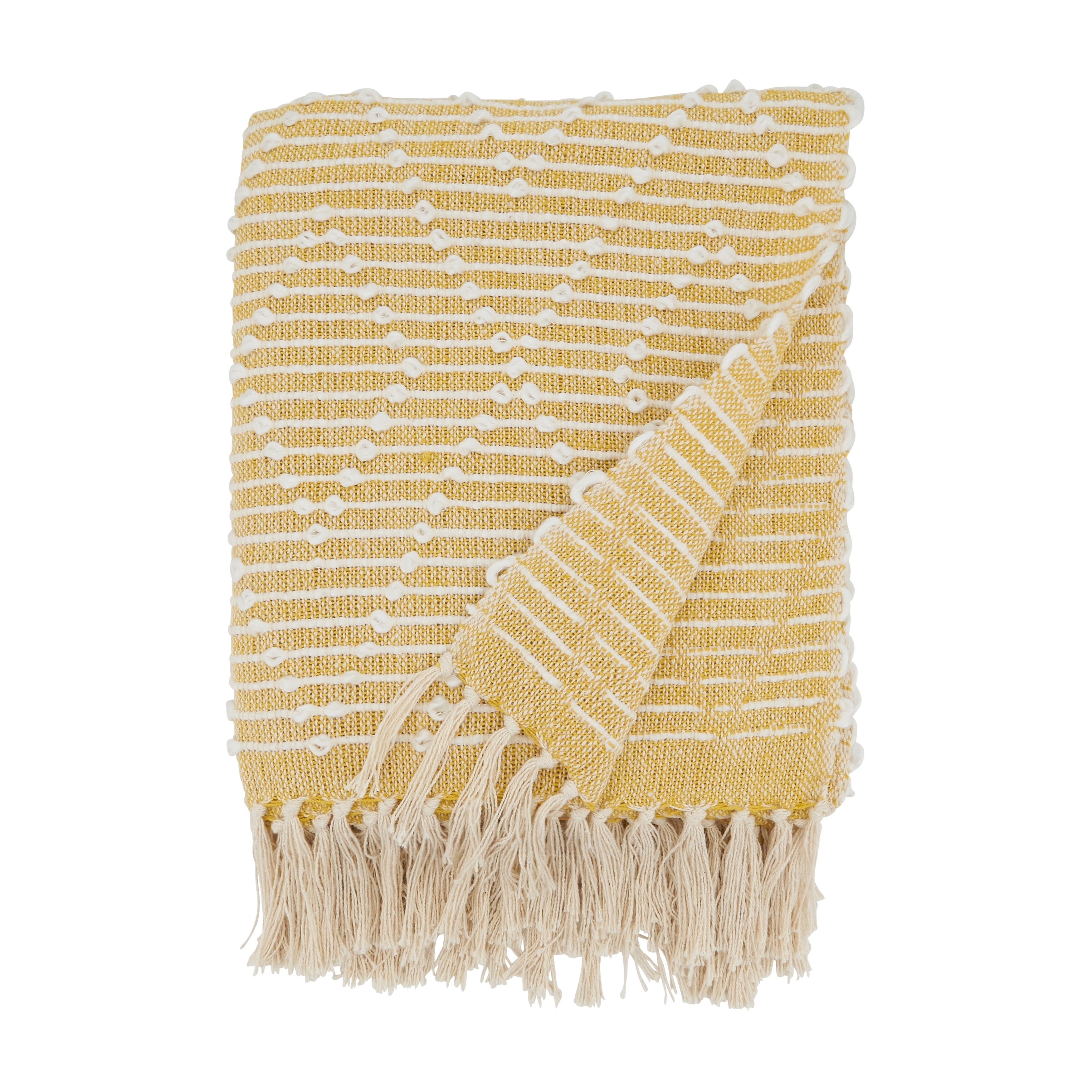 Woven Throw Blanket With Diamond Design