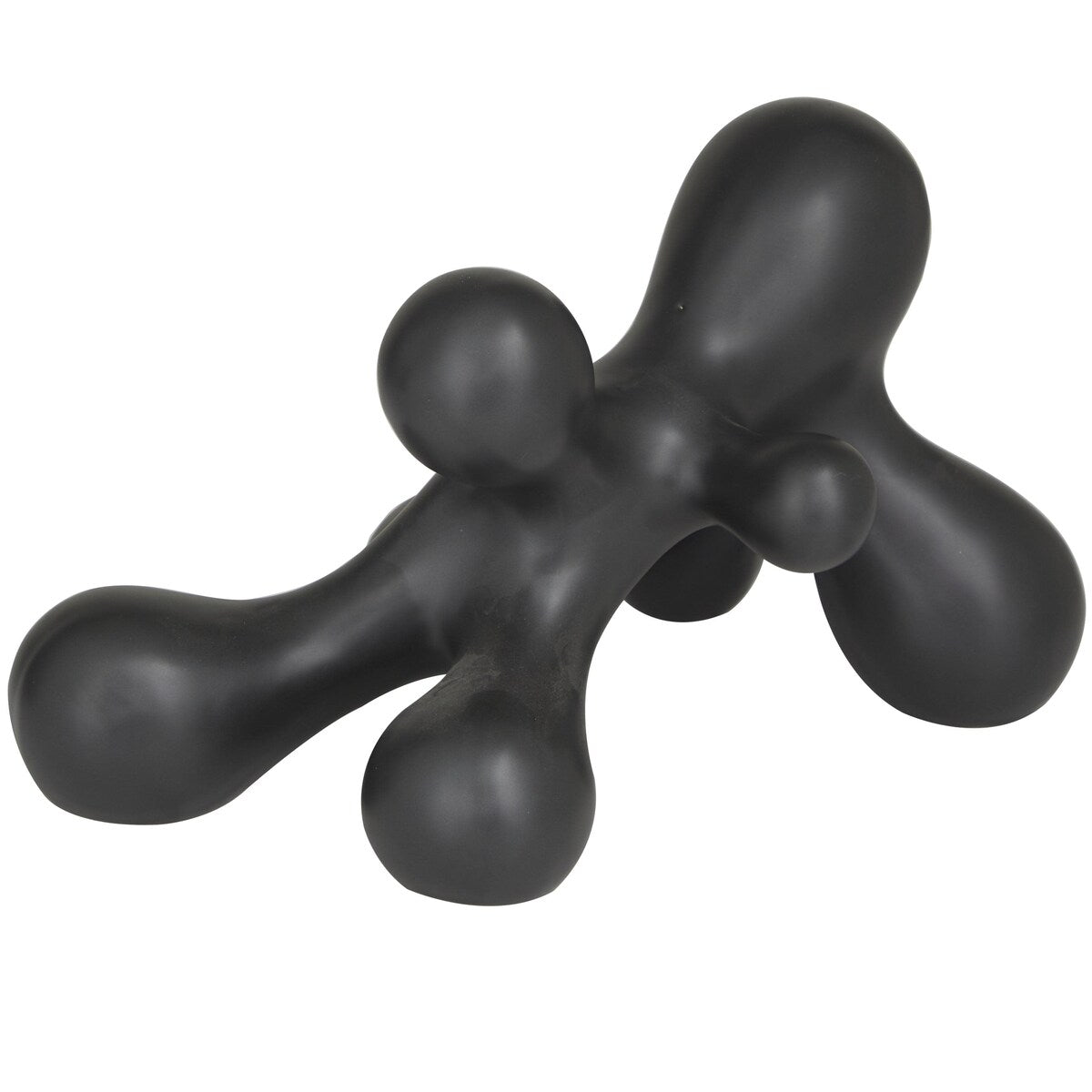 Porcelain Ceramic Abstract Molecule Decorative Sculpture - Silver, Black, Gold - CosmoLiving by Cosmopolitan