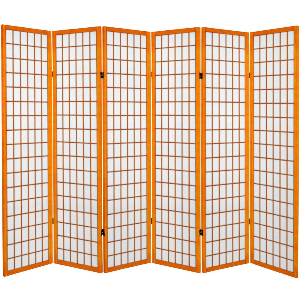 6-foot Tall Canvas Window Pane Room Divider