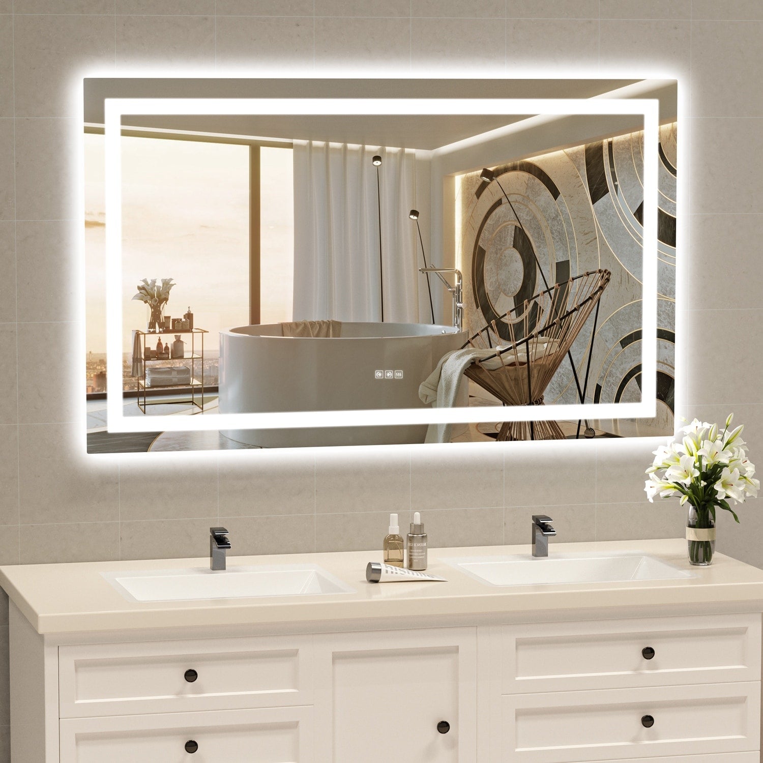 LED Mirror Backlit Front Lighted Bathroom Vanity Mirror