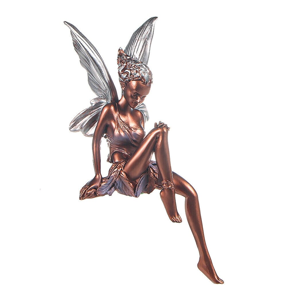 Flower Fairy Garden Sculpture - Resin Sitting Statue Craft