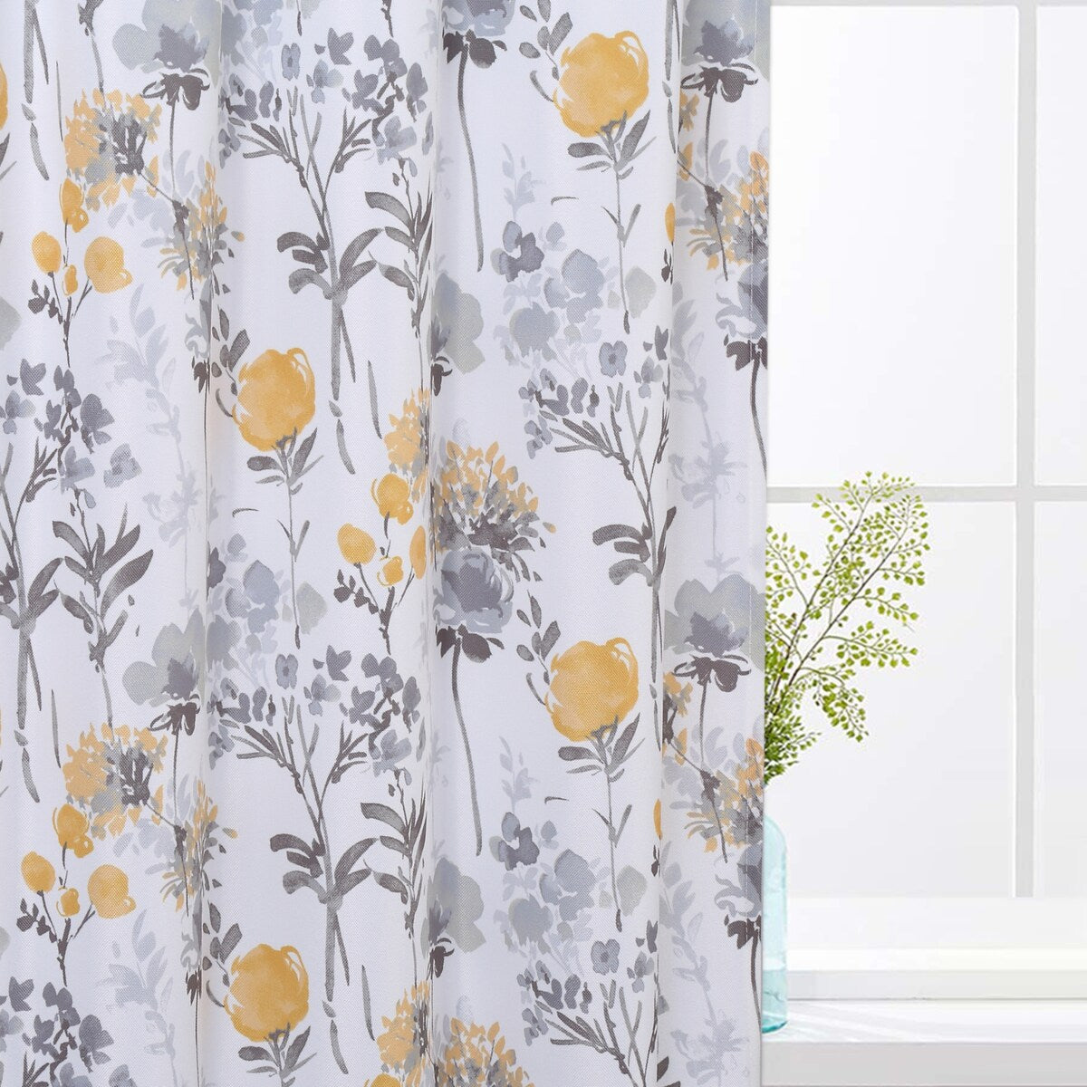 Watercolor Floral Cafe Kitchen Tier Curtains or Valances