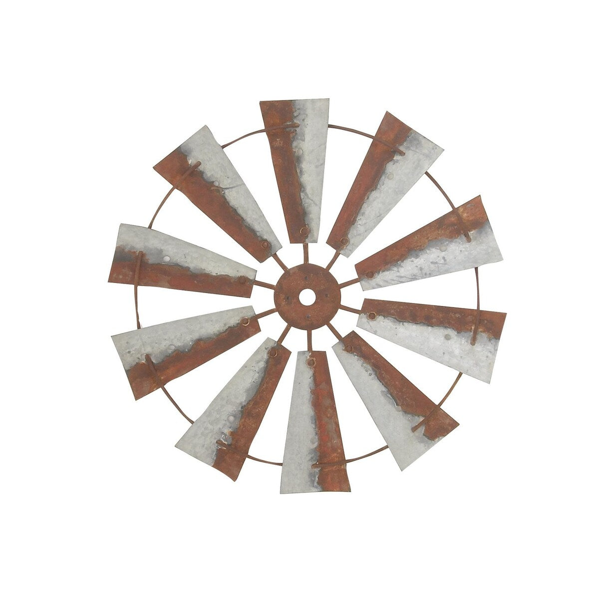 Metal Windmill Indoor Outdoor Home Wall Decor - Roche River Decor