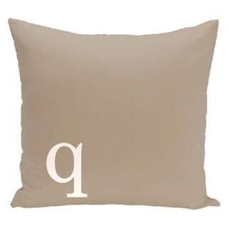 Brown 26 x 26-inch Monogram Print Decorative Pillow