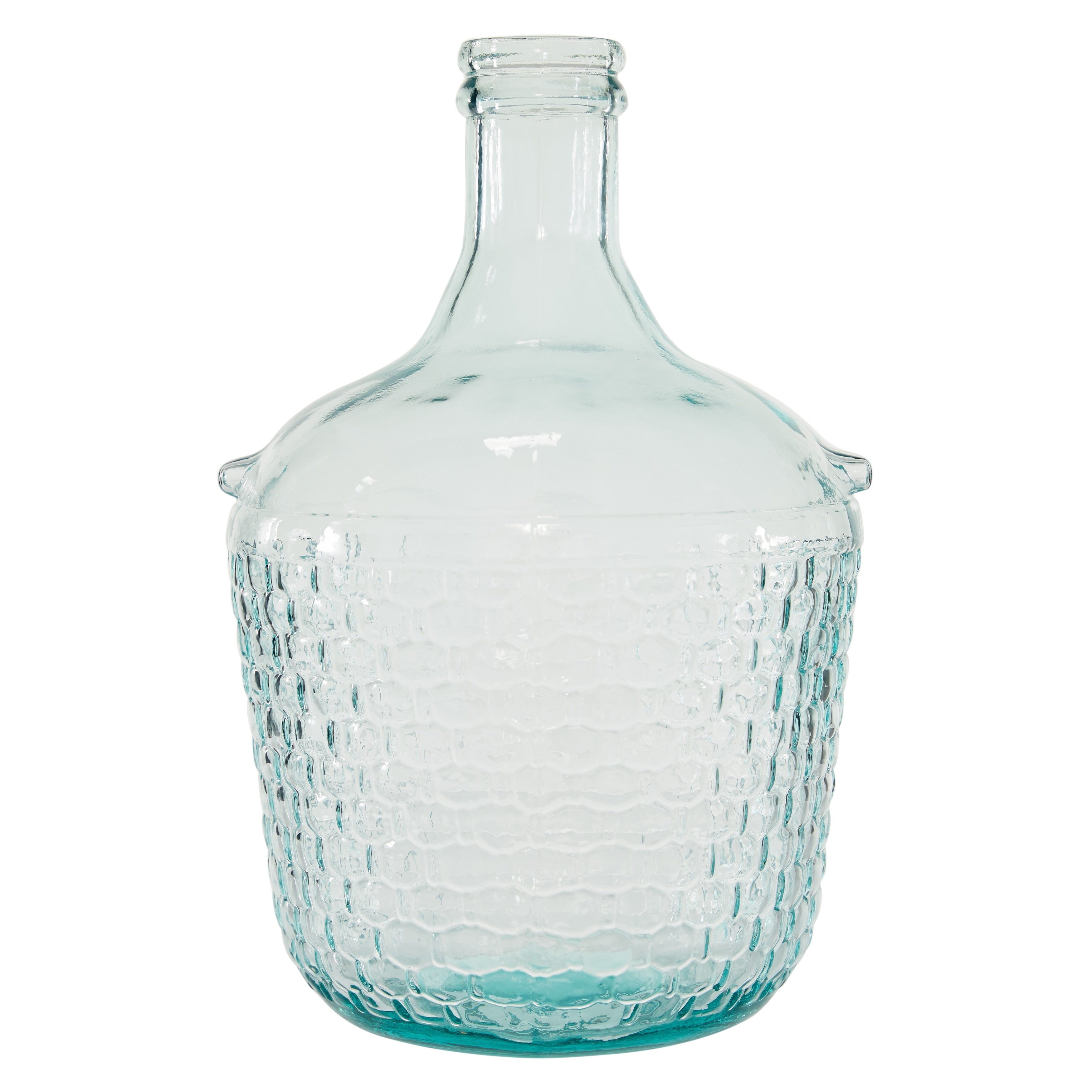 Recycled Glass Bottle Vase Collection Made in Spain - Multiple Sizes - Clear, Blue, Teal, Green