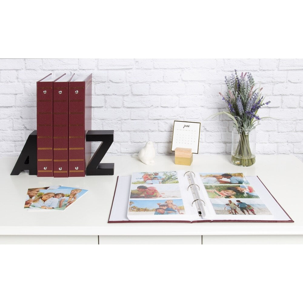 DesignOvation Traditional Photo Albums, Holds 300 4x6 Photos, Set of 4