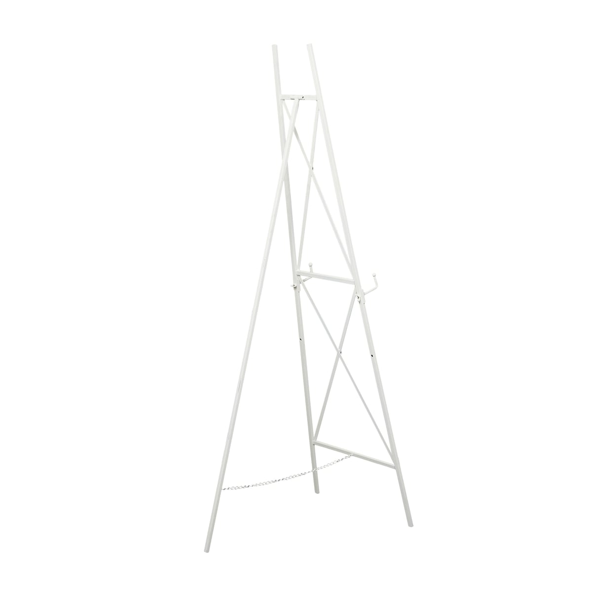 Metal Tall Adjustable 3 or 2 Tier Display Easel with Chain Support - White - Roche River Decor