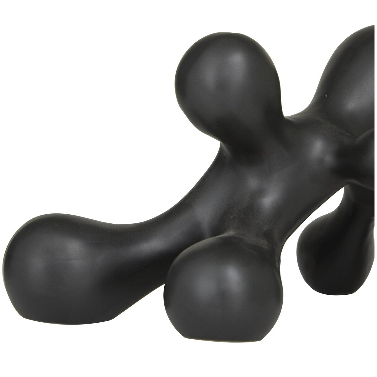 Porcelain Ceramic Abstract Molecule Decorative Sculpture - Silver, Black, Gold - CosmoLiving by Cosmopolitan