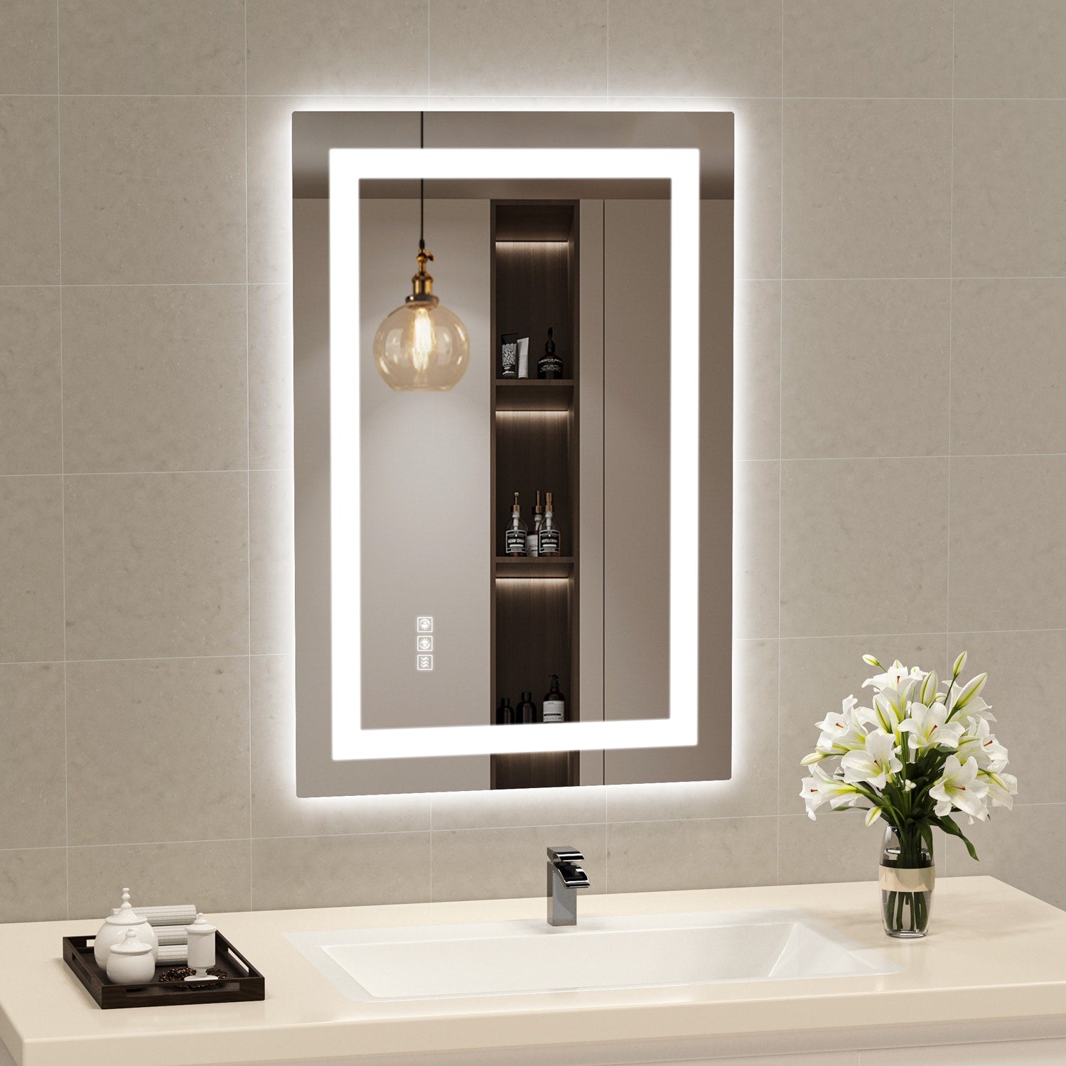 LED Mirror Backlit Front Lighted Bathroom Vanity Mirror