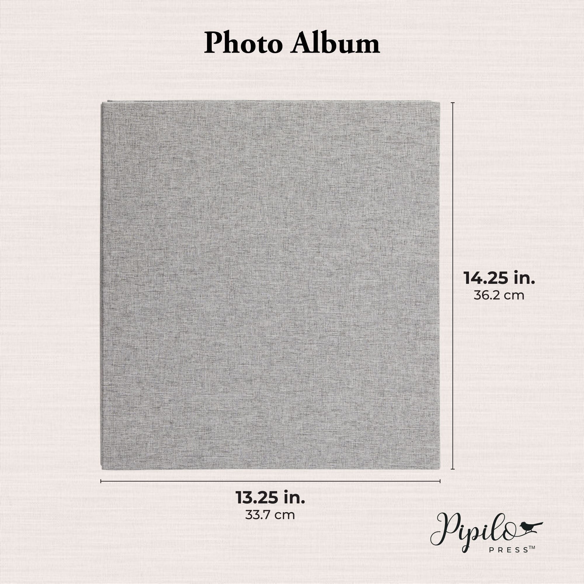 Large Photo Album for 1000 Photos, 4x6 Photo Albums with Pockets, Grey Linen Cover (14 x 13 x 3 In)