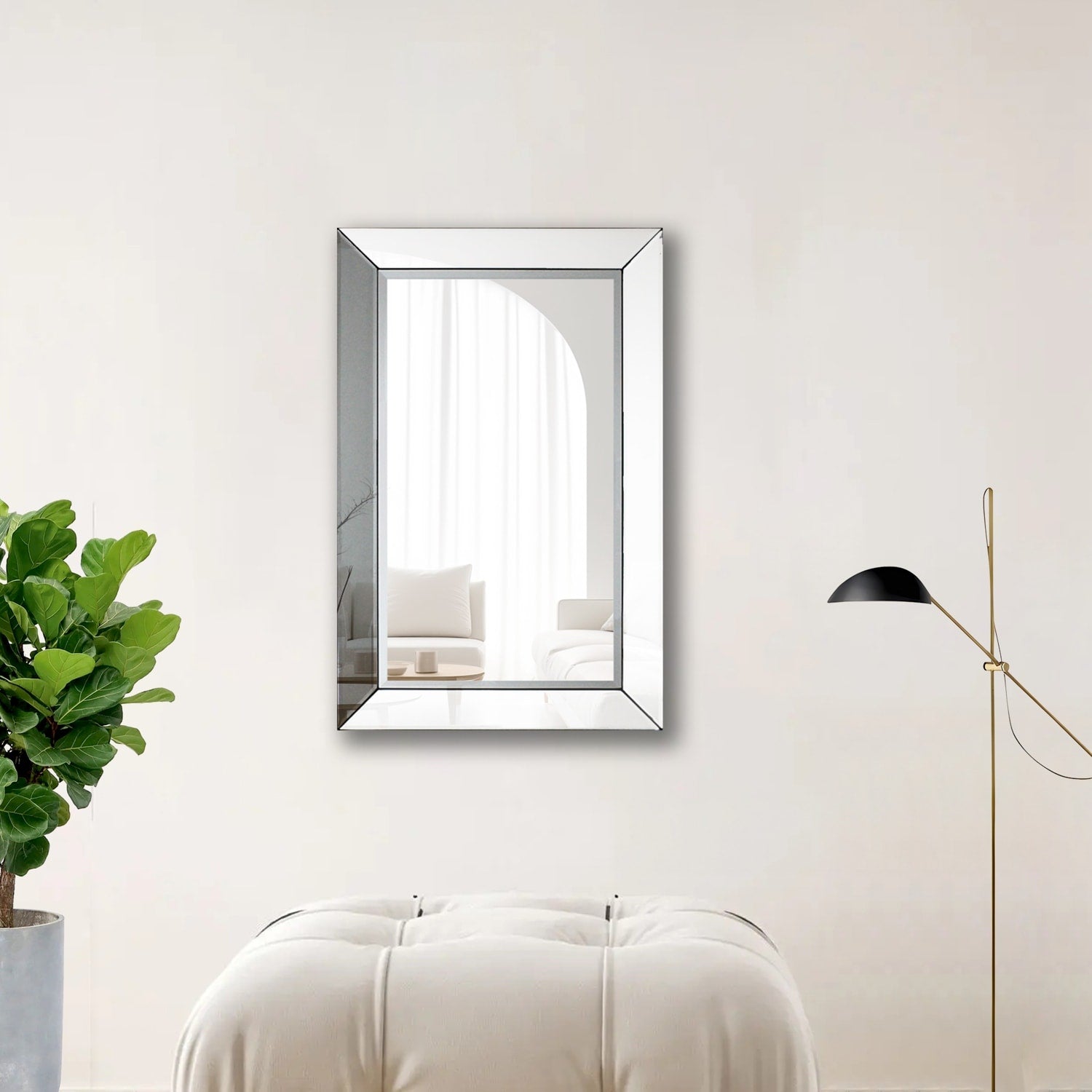 EPSILON Modern Beveled Rectangle Wall Mirror