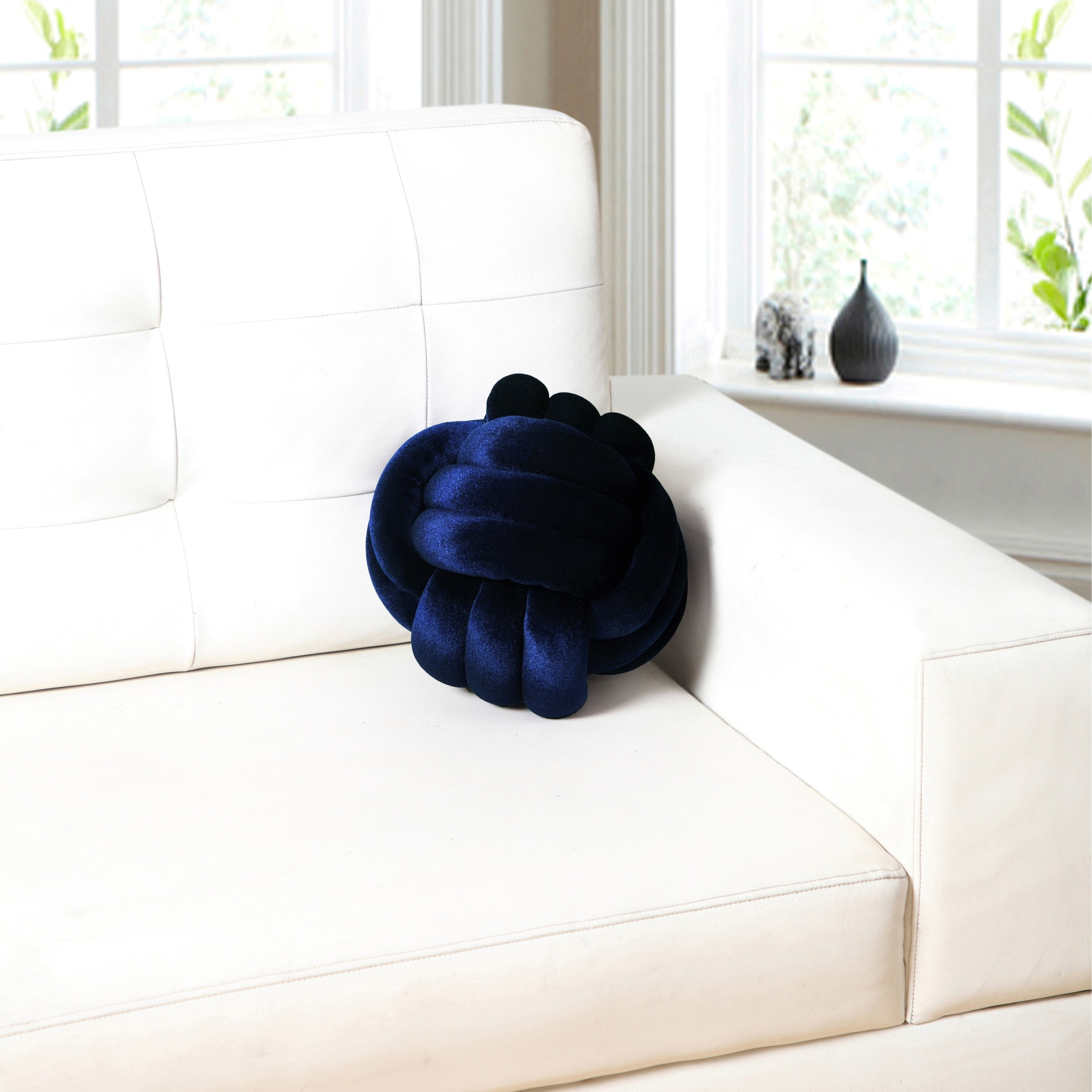 AANNY Design Austin Knot Braid Ball Accent Pillow