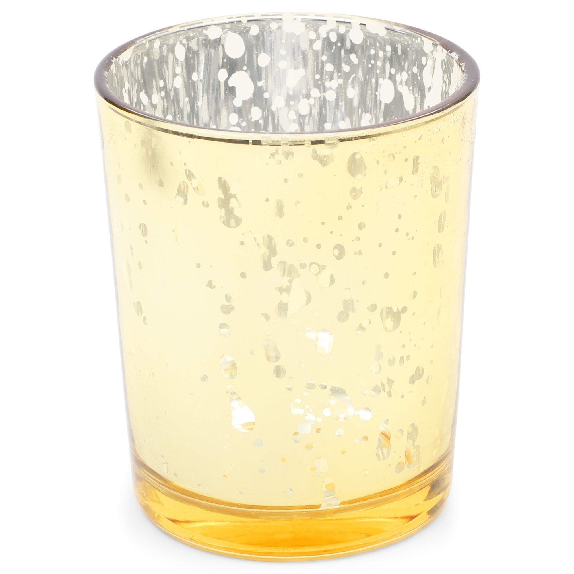 Juvale Mercury Glass Votive Candle Holders 2.2 x 2.2 x 2.6 in, Gold 24 Pack