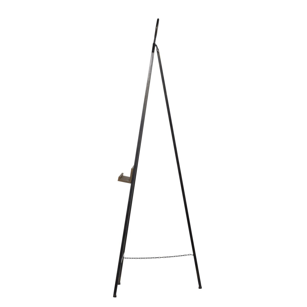 Metal Adjustable Display Easel with Chain Support and Wood Tray - Black - Roche River Decor