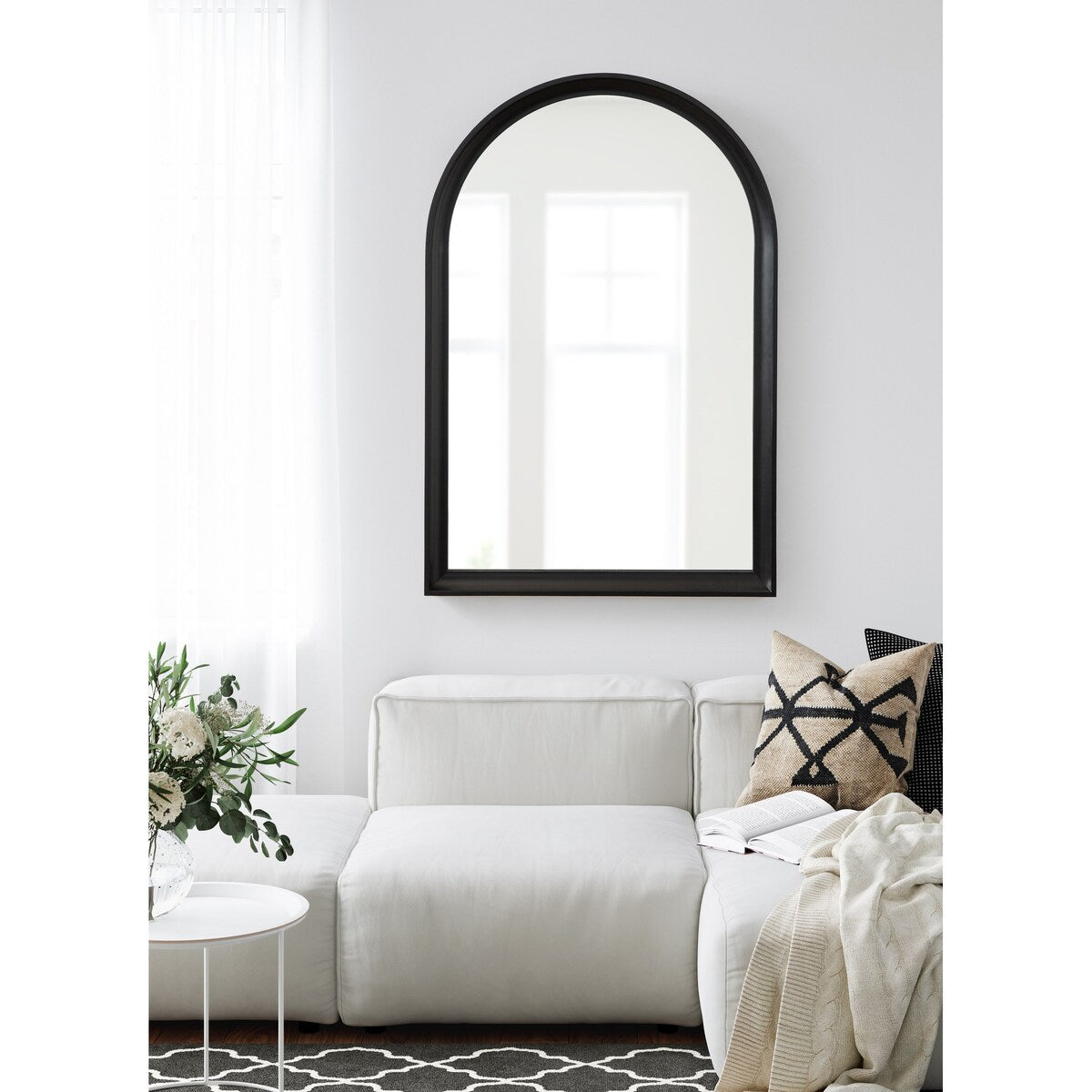 Kate and Laurel Hatherleigh Arch Wood Wall Mirror