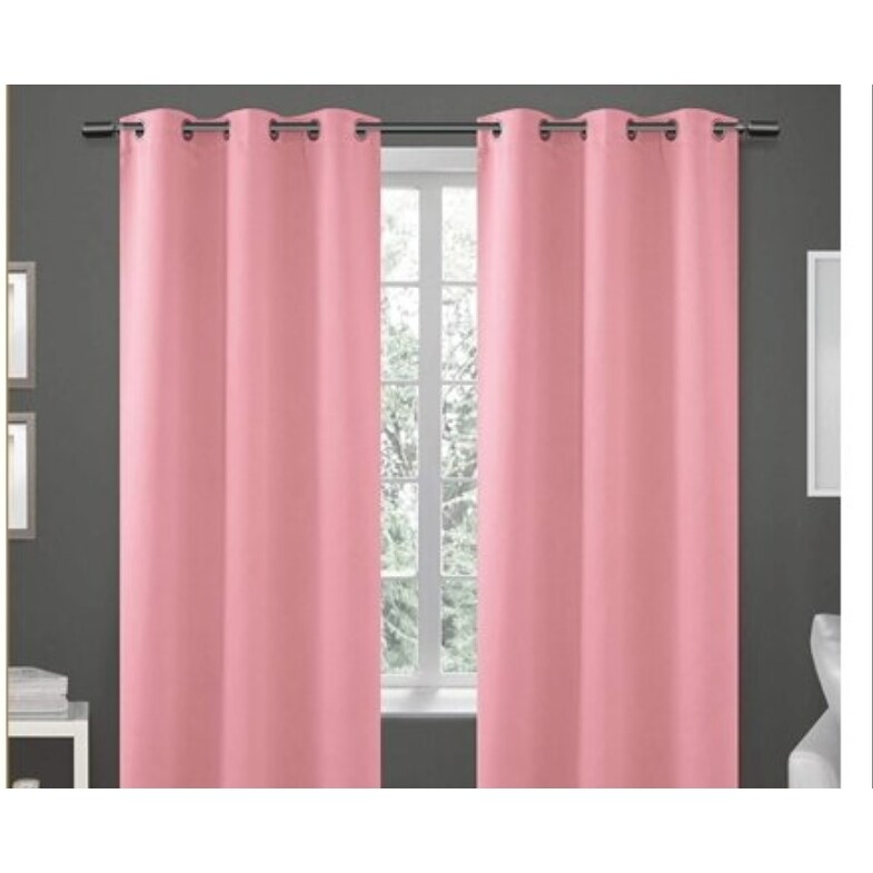 J&V Textiles 4 Panels Room Darkening Thermal Insulated Blackout Grommet Window Curtain Panels for Living Room - 38X84