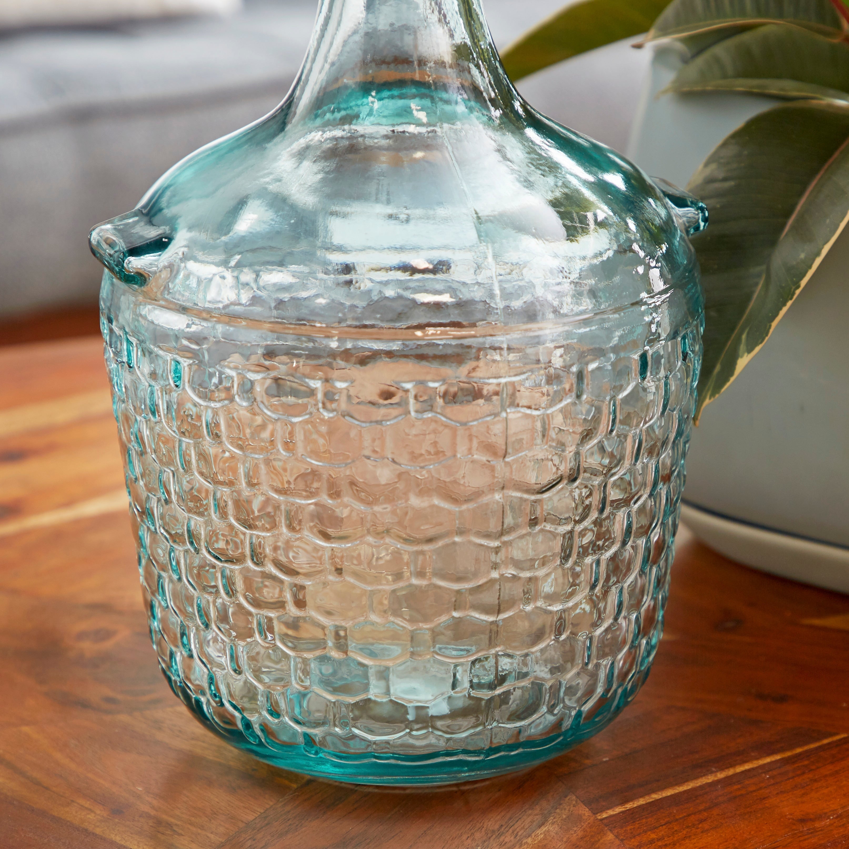 Recycled Glass Bottle Vase Collection Made in Spain - Multiple Sizes - Clear, Blue, Teal, Green