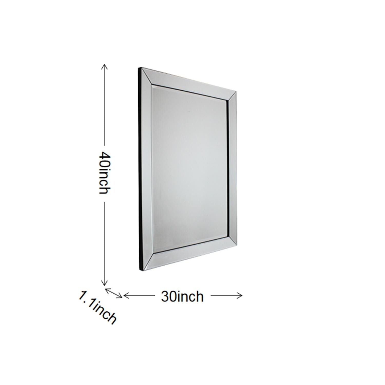 EPSILON Modern Beveled Rectangle Wall Mirror