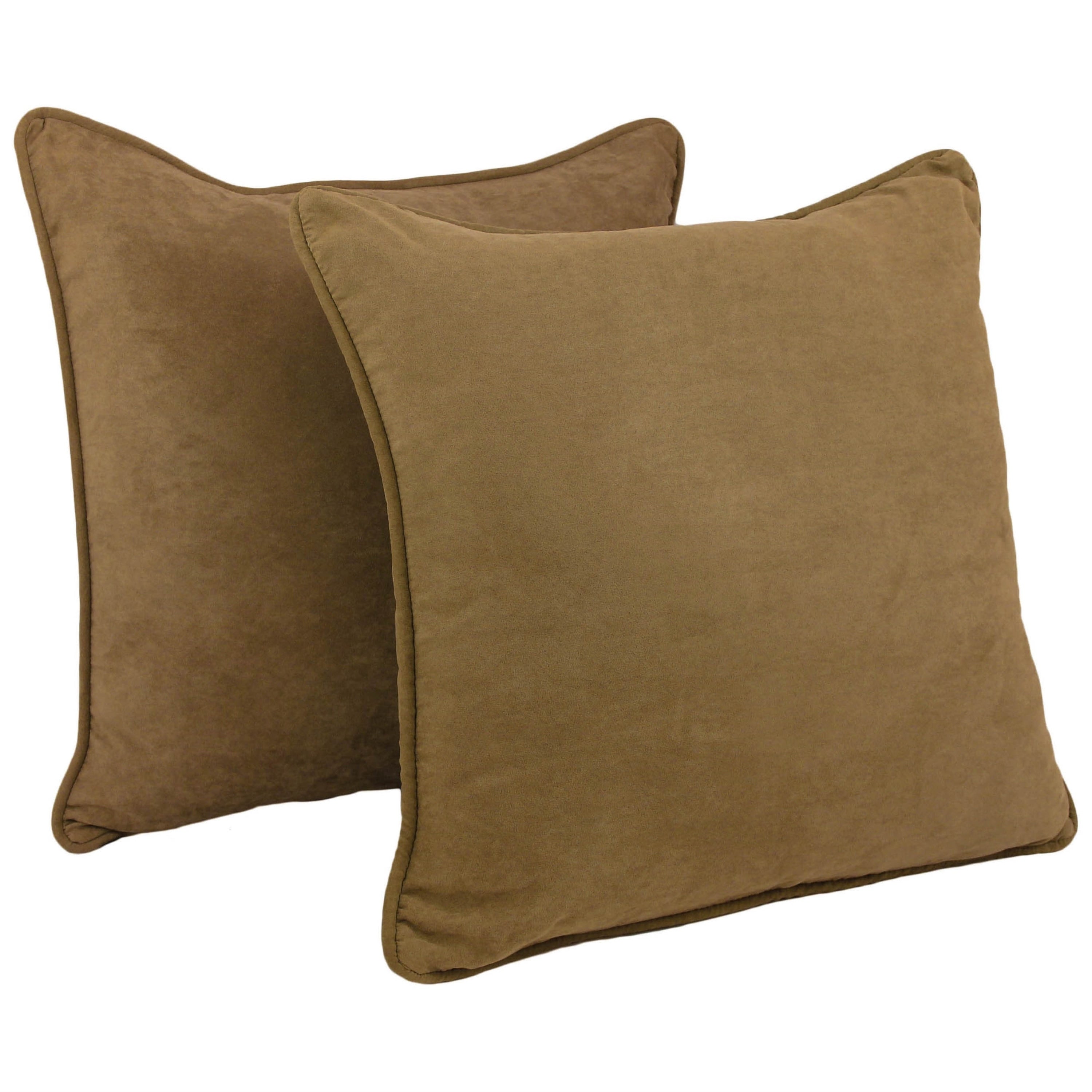 Blazing Needles 25-in. Square Microsuede Throw Pillows (Set of 2)