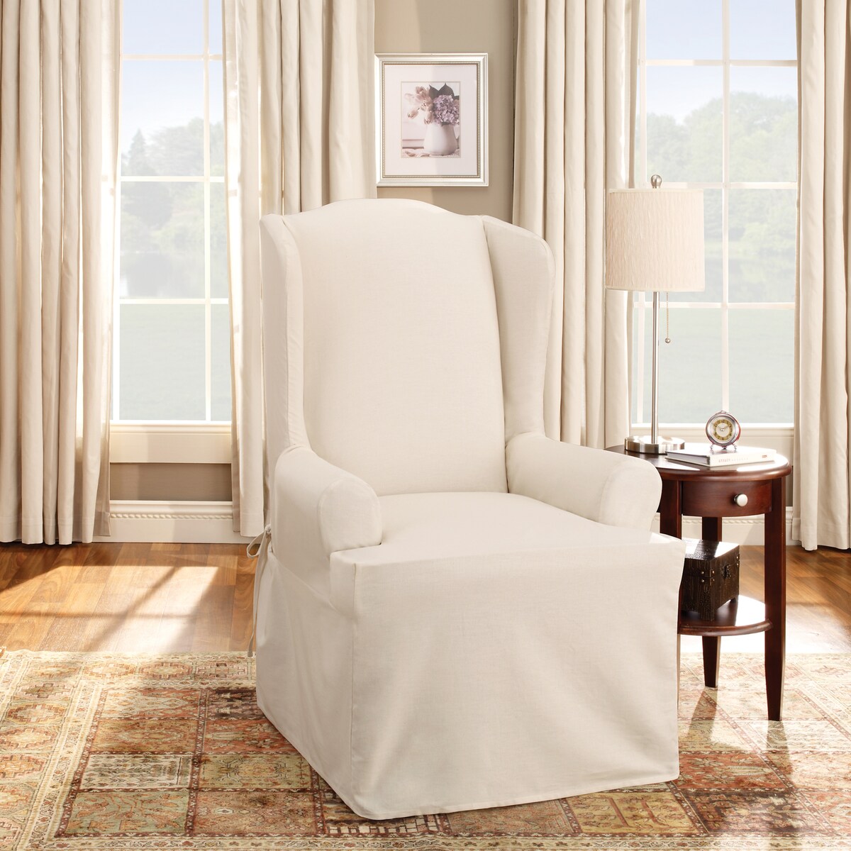 SureFit Duck 1 Piece Wing Chair Slipcover