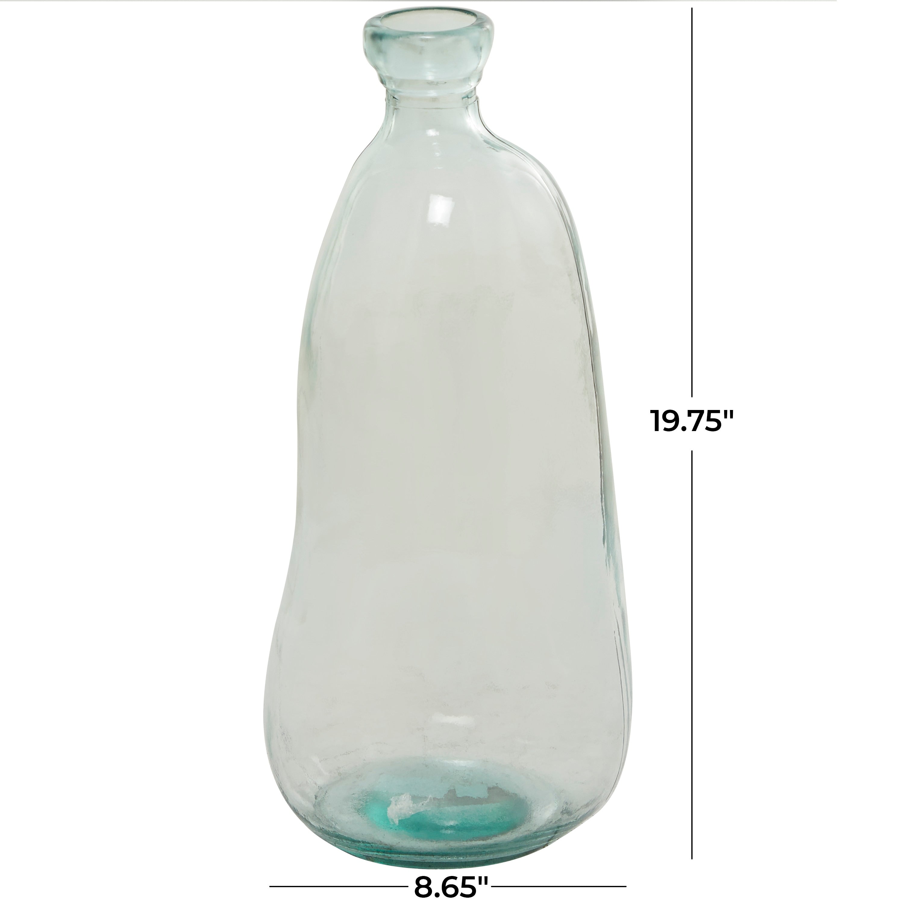 Recycled Glass Bottle Vase Collection Made in Spain - Multiple Sizes - Clear, Blue, Teal, Green