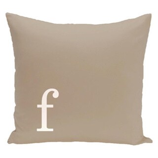 Brown 26 x 26-inch Monogram Print Decorative Pillow