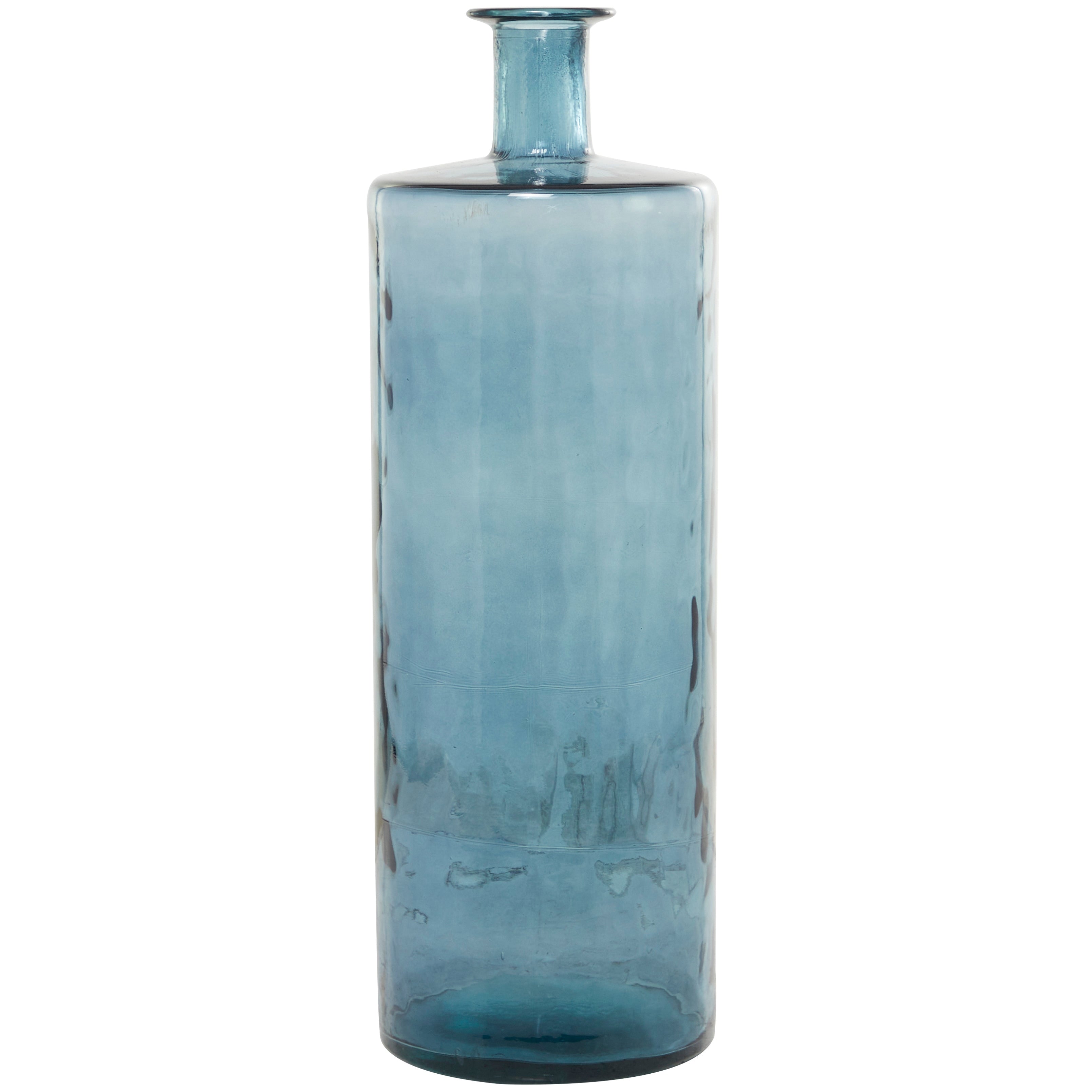 Recycled Glass Bottle Vase Collection Made in Spain - Multiple Sizes - Clear, Blue, Teal, Green