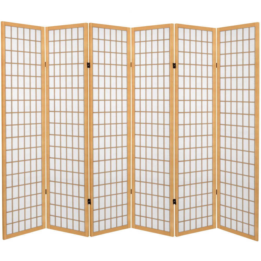 6-foot Tall Canvas Window Pane Room Divider