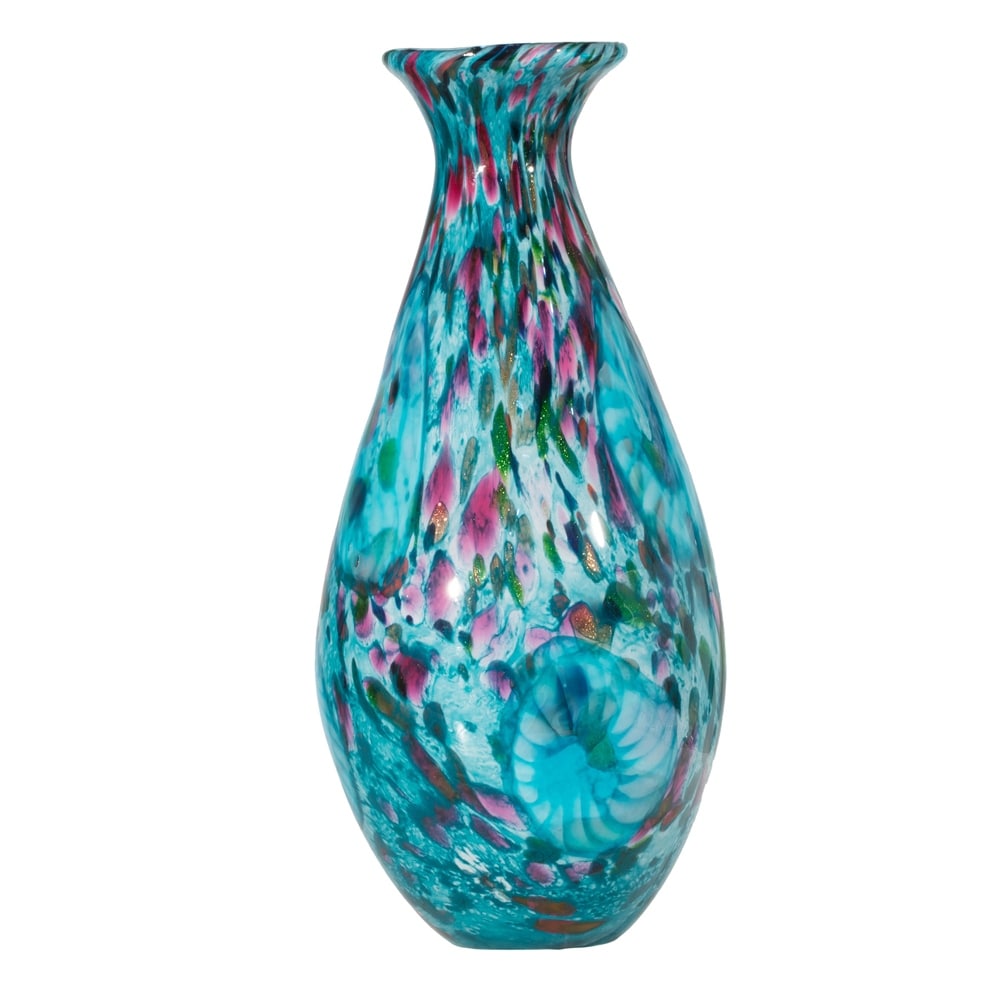 Leona Hand Blown Art Glass Vase