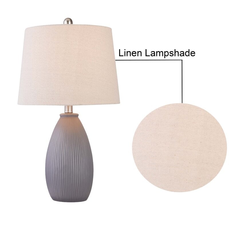 22.25 Ceramic Round Table Lamp (Set of 2)