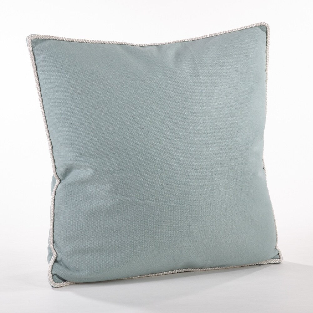 Cord Trim Solid Throw Pillow