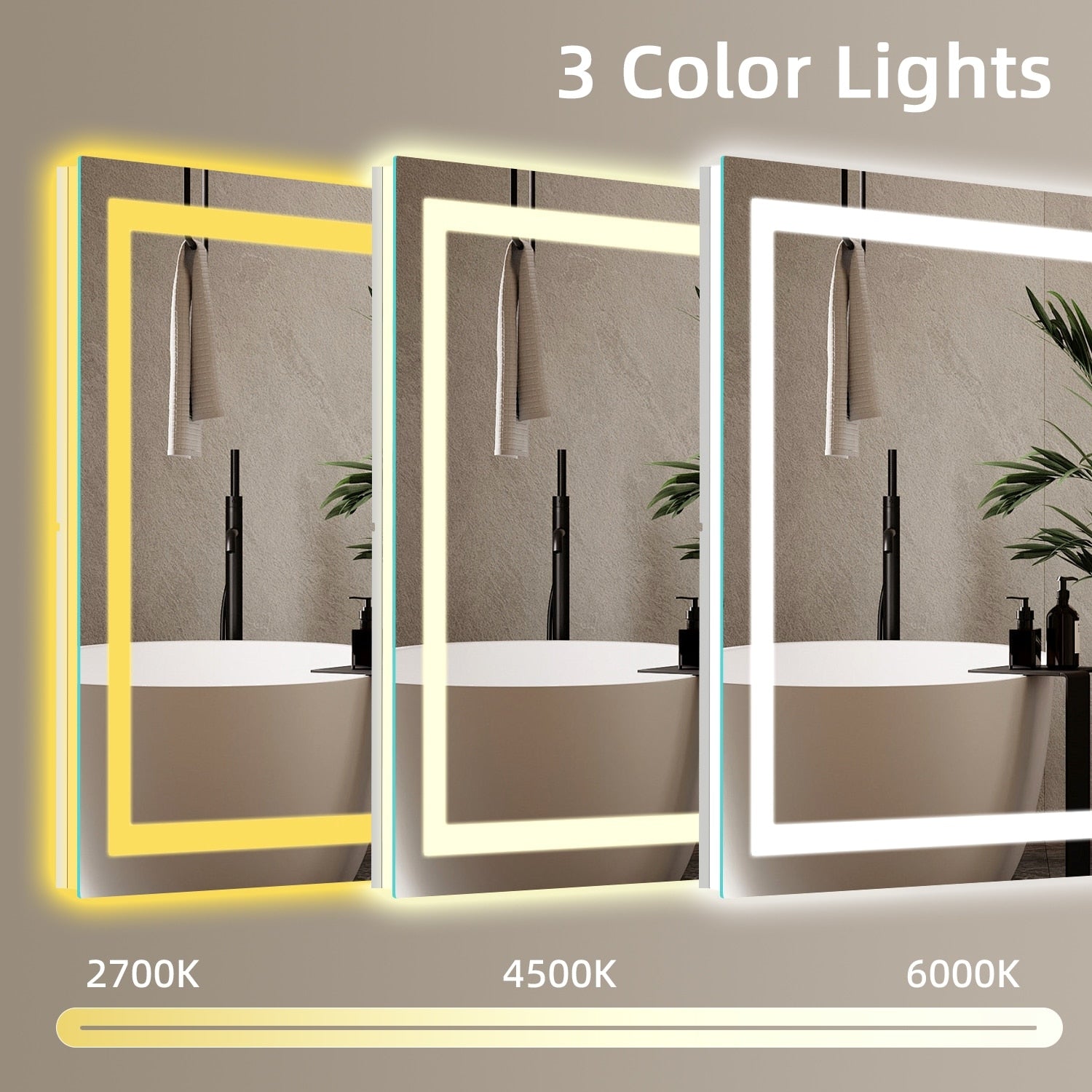 LED Mirror Backlit Front Lighted Bathroom Vanity Mirror