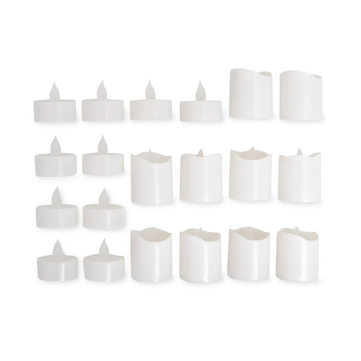 Studio Mercantile 20 Piece Flameless LED Tealight Candles Set - White - 11 x 11 x 2