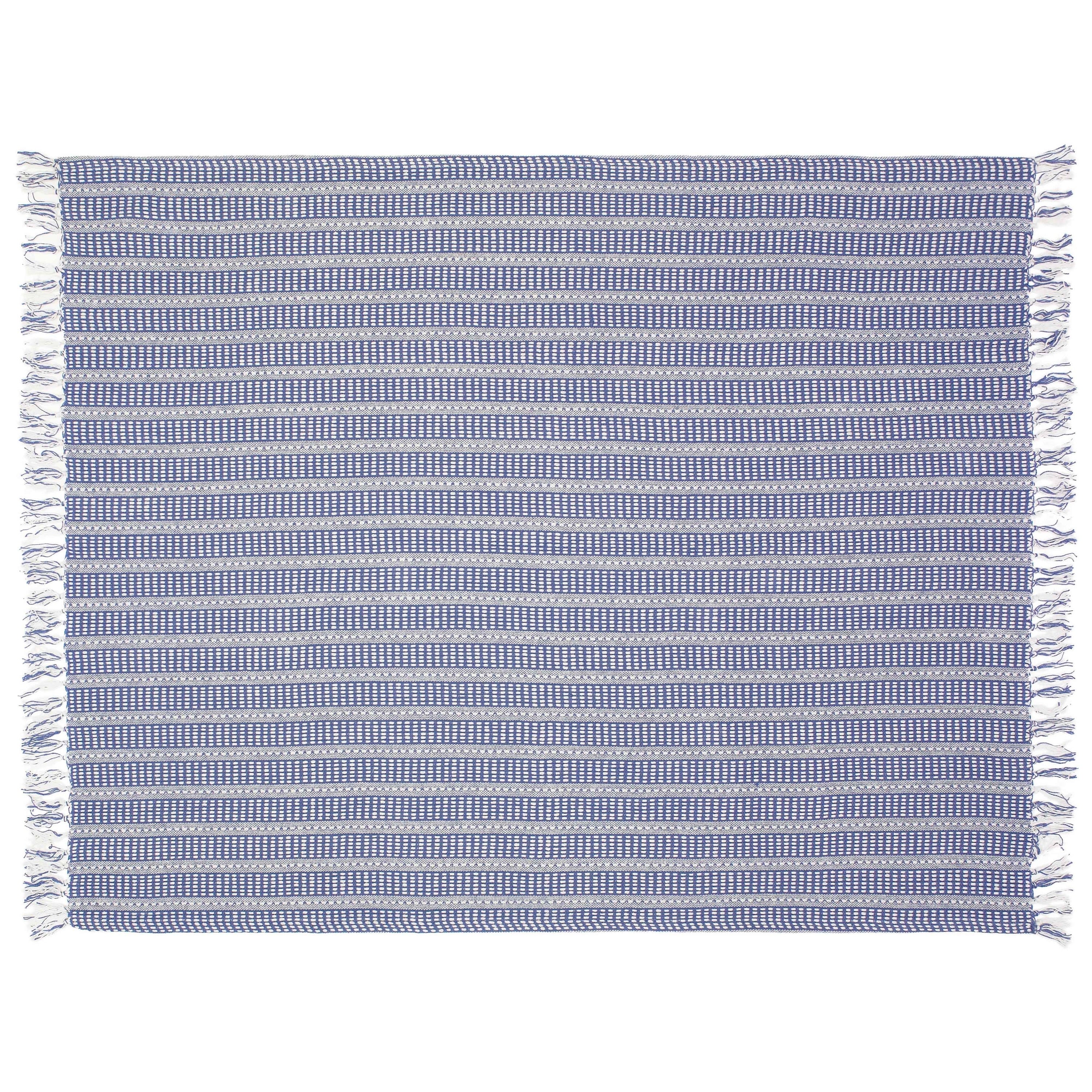 Sevita Ridgeline Striped Standard Size Throw Blanket with Fringe