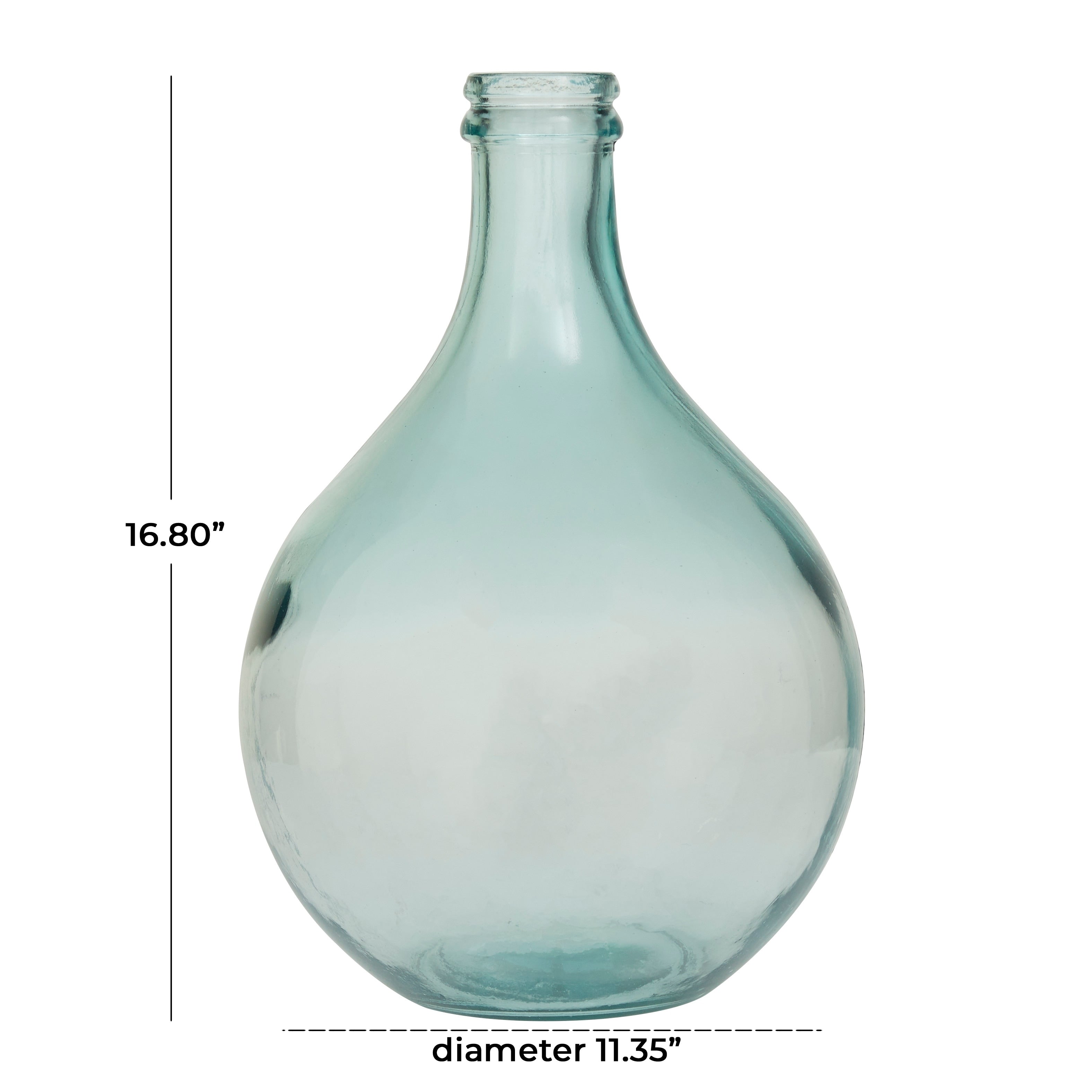 Recycled Glass Bottle Vase Collection Made in Spain - Multiple Sizes - Clear, Blue, Teal, Green