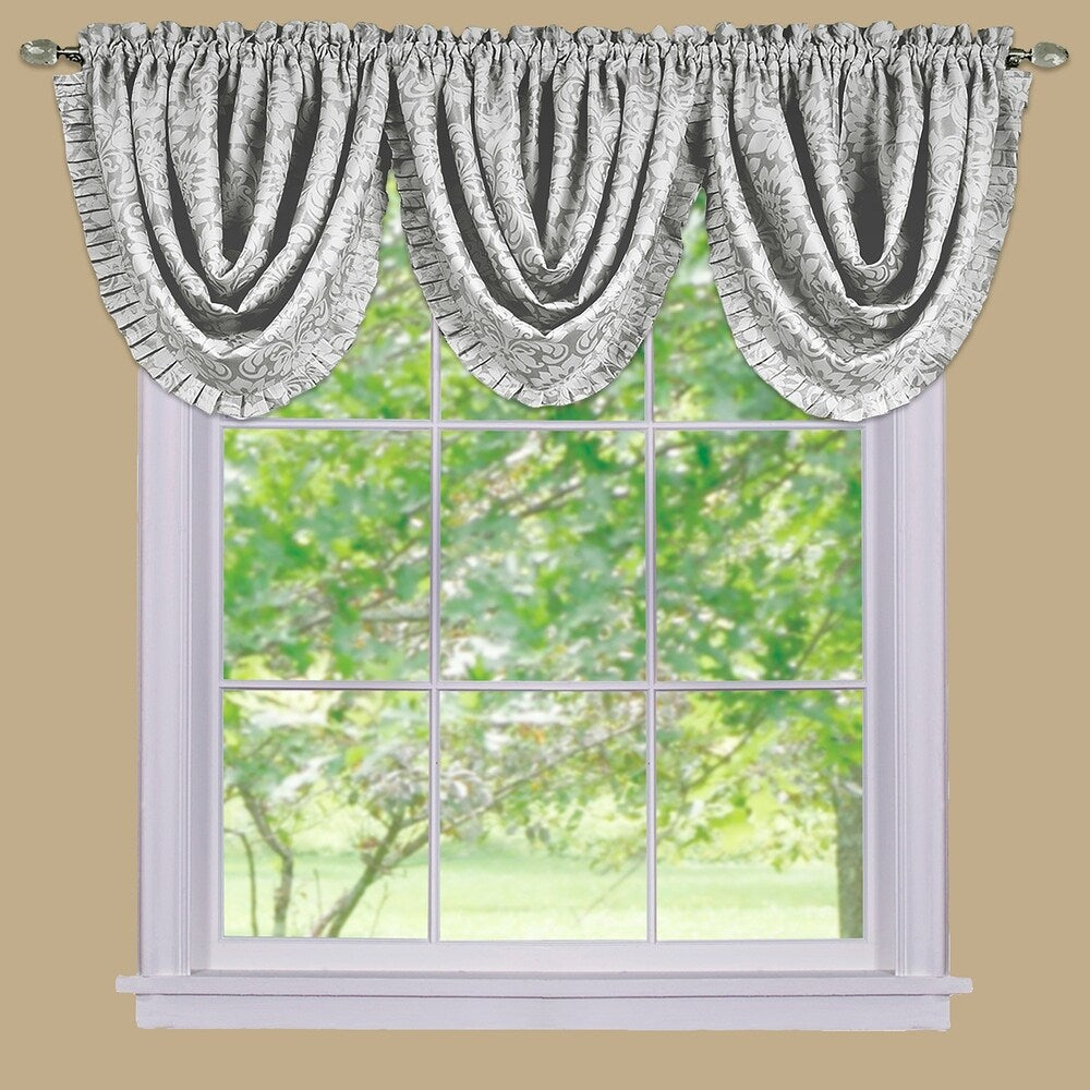 Achim Sutton Window Curtain Waterfall Valance - 48x36